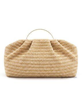 Woven Straw Clutch Crossbody Bag Beach Vacation Summer Handbag